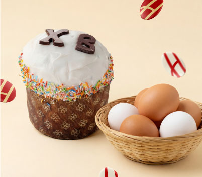 300 доп.бонусов за набор: кулич+яйца