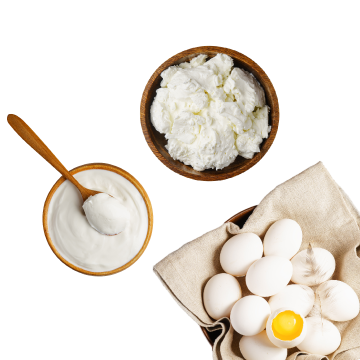 Молочные продукты, яйцо