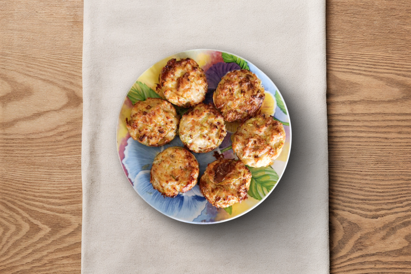 Кабачковые кексы с куриным фаршем и сыром, фото