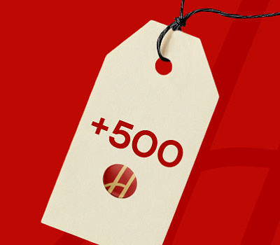Дарим 500 бонусов за покупки