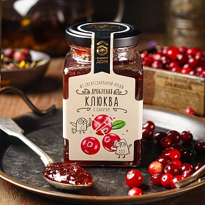 Клюква "МЕДОВЫЙ ДОМ" дроблёная с сахаром
